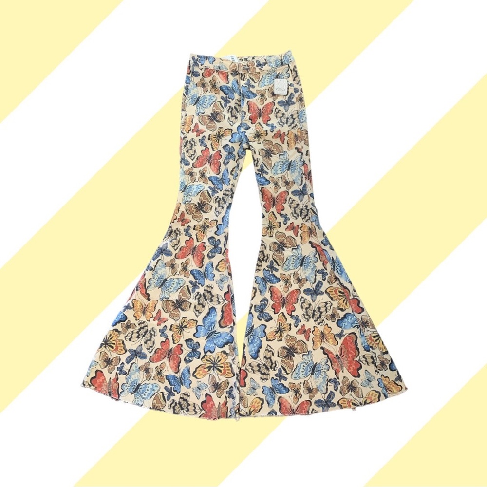Free People Butterfly 🦋 Bell Bottom Jeans